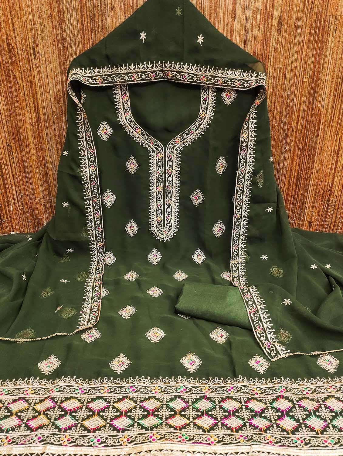 women solid with work unstitched suit set - 22421392 -  Standard Image - 2