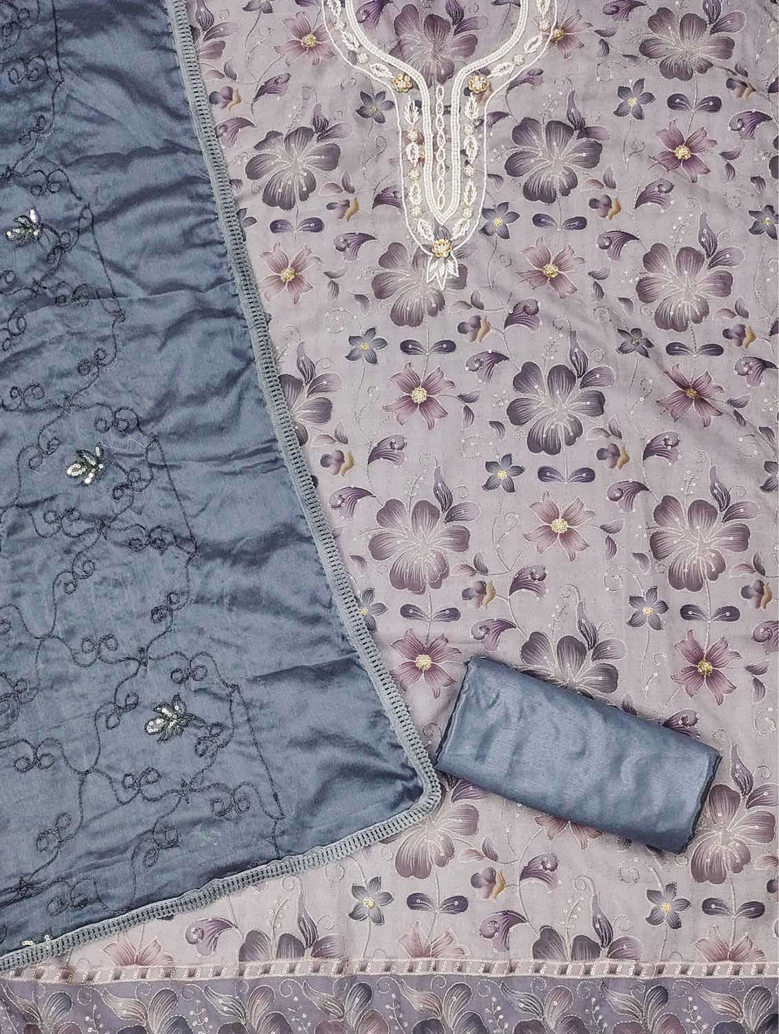 women floral printed unstitched suit set - 22421412 -  Standard Image - 2