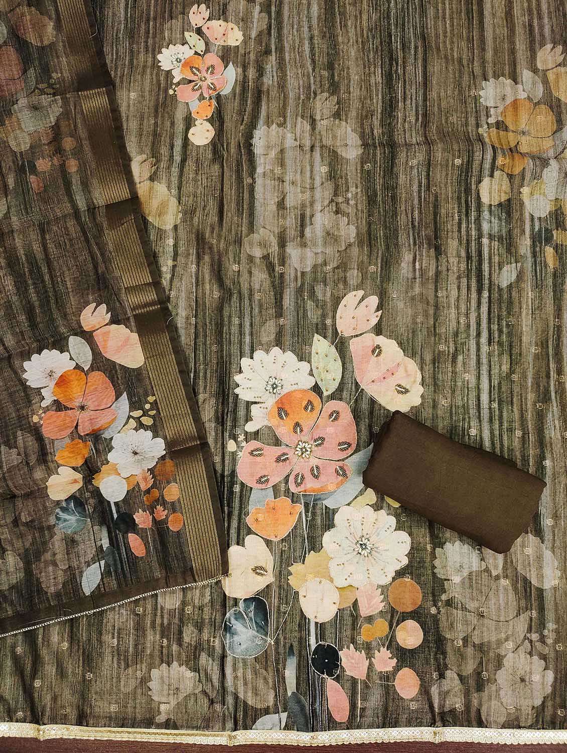 women floral printed unstitched suit set - 22421653 -  Standard Image - 2