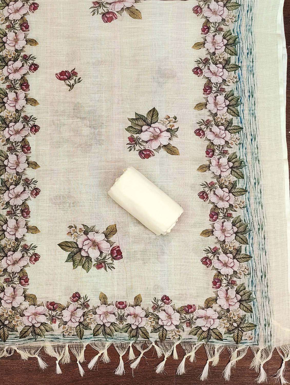 women floral printed unstitched suit set - 22421678 -  Standard Image - 2