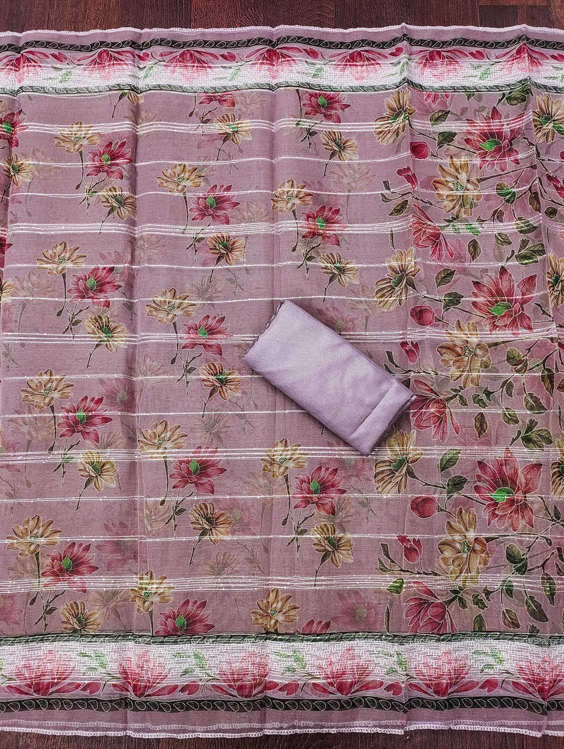 women floral printed unstitched suit set - 22421746 -  Standard Image - 2