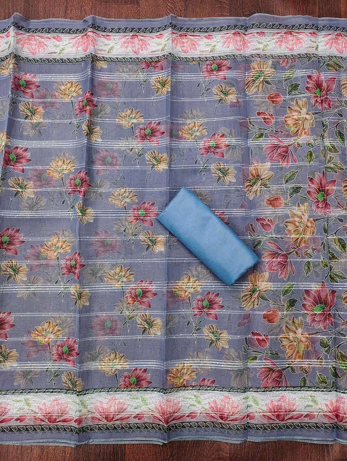 Women Floral Printed Unstitched Suit Set - 22421748 -  Standard Image - 2