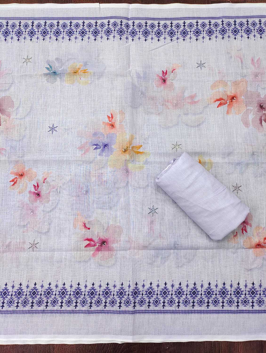 women floral printed unstitched suit set - 22421754 -  Standard Image - 2