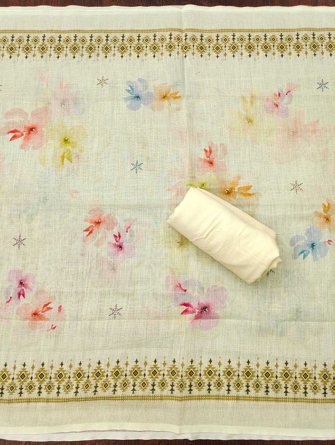 women floral printed unstitched suit set - 22421755 -  Standard Image - 2