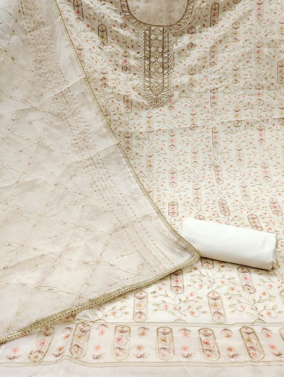 women floral printed unstitched suit set - 22422127 -  Standard Image - 2