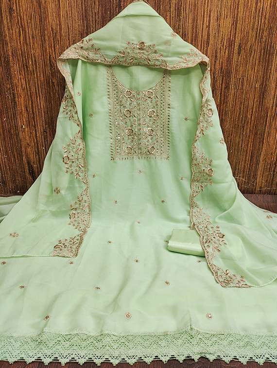 women solid with work unstitched suit set - 22422341 -  Standard Image - 2
