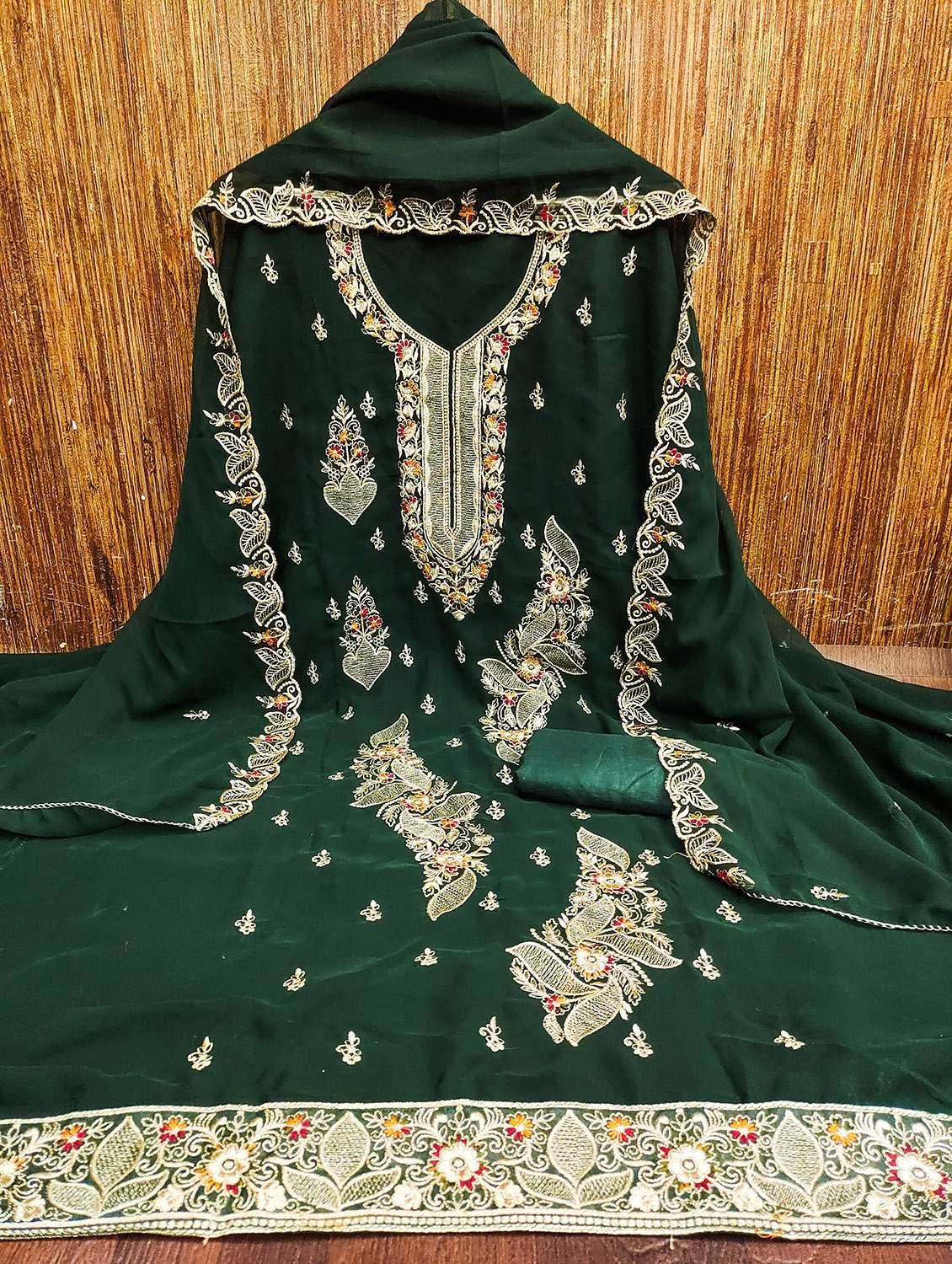 women solid with work unstitched suit set - 22422352 -  Standard Image - 2