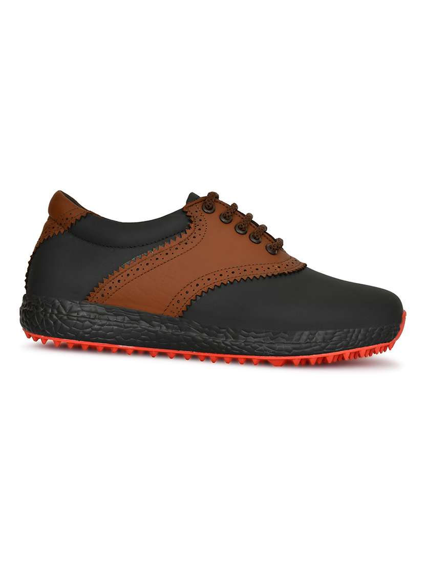 men black & brown lace up sport shoe - 22423716 -  Standard Image - 2