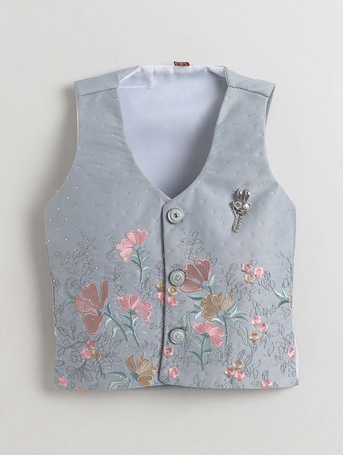 boys embroidered waistcoat and trouser set - 22423971 -  Standard Image - 2