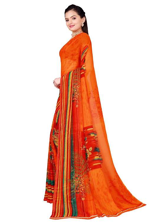 women printed casual wear saree with blouse - 22425135 -  Standard Image - 2