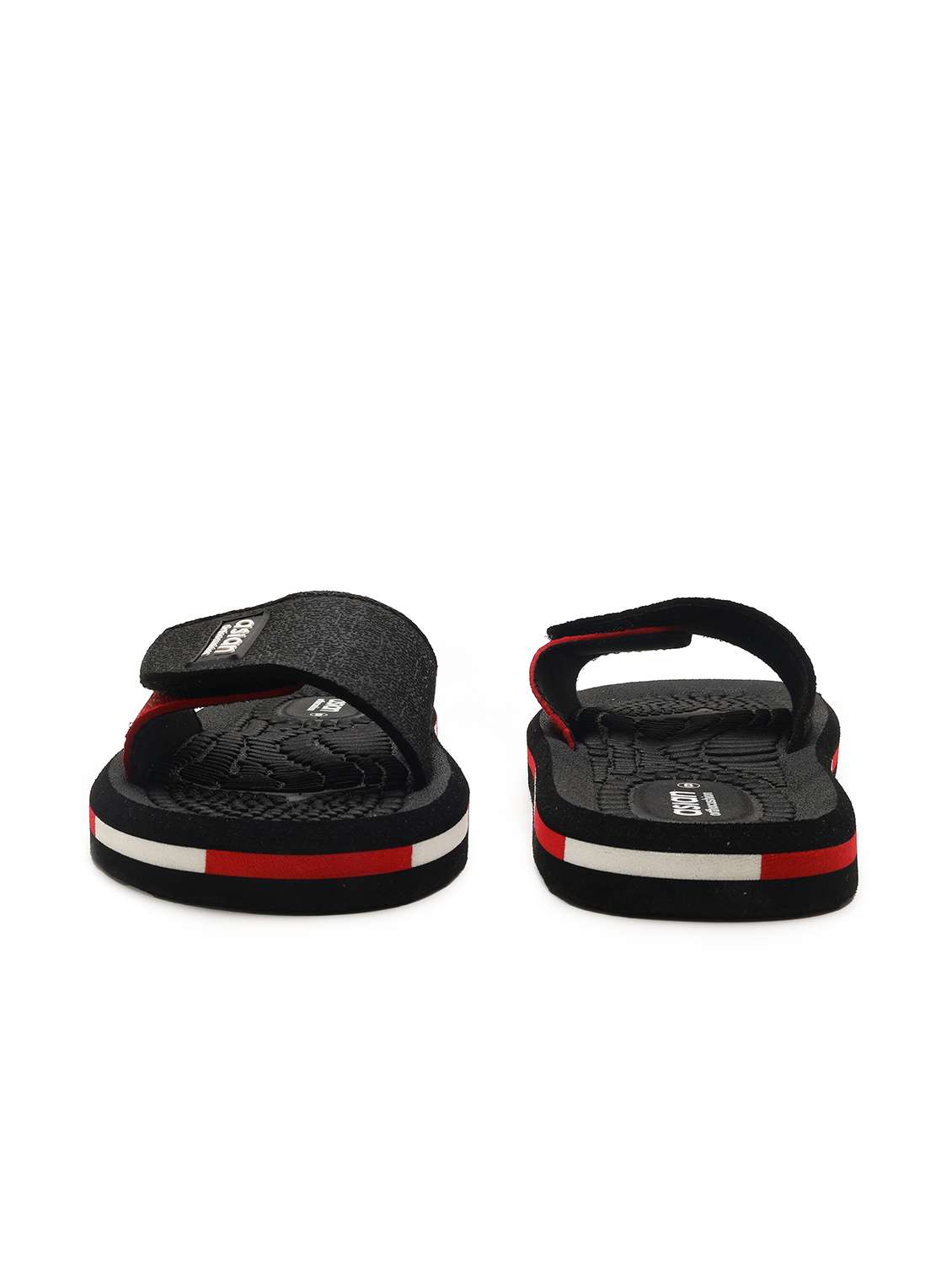 Men Color Block Adjustable Strap Ortho Slides - 22425684 -  Standard Image - 2