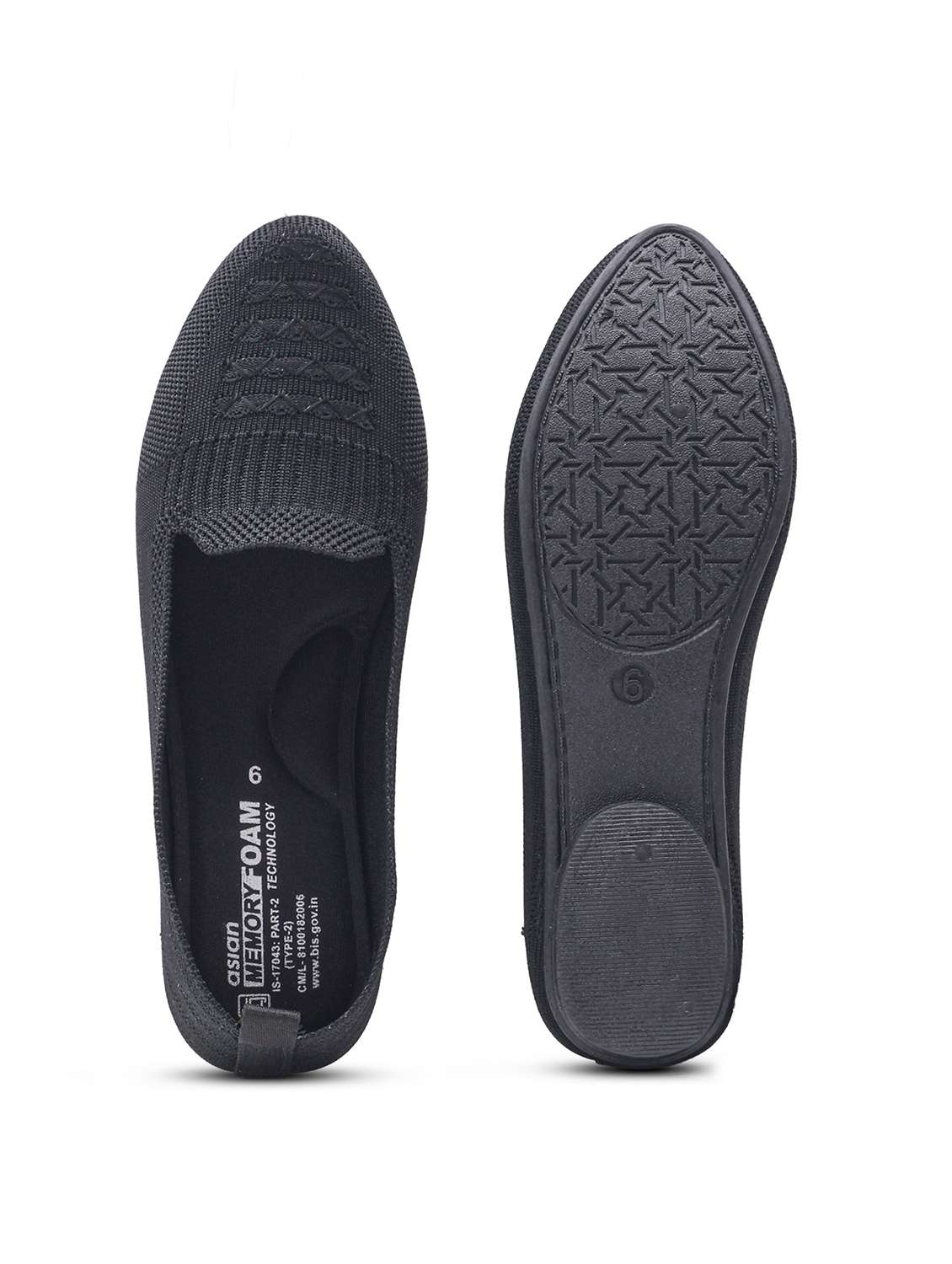 women black slip on casual shoe - 22425733 -  Standard Image - 2