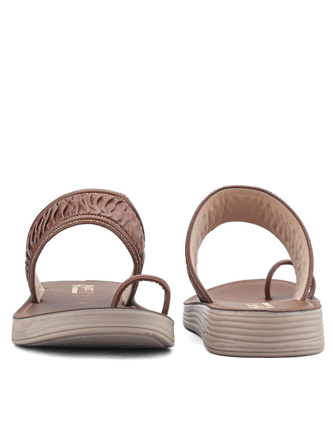 women brown slippers flip flop - 22425739 -  Standard Image - 2