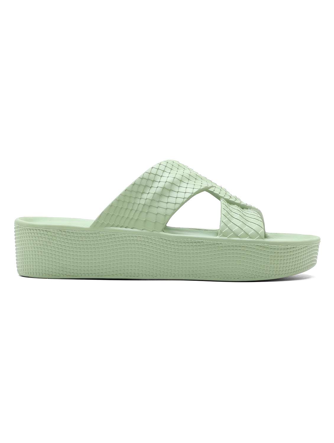 women textured slip on slider - 22425768 -  Standard Image - 2