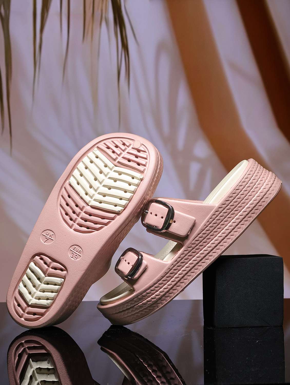 women brown slippers flip flop