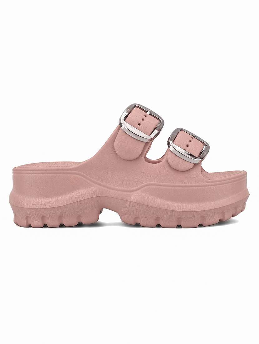 women solid slip on slider - 22425792 -  Standard Image - 2