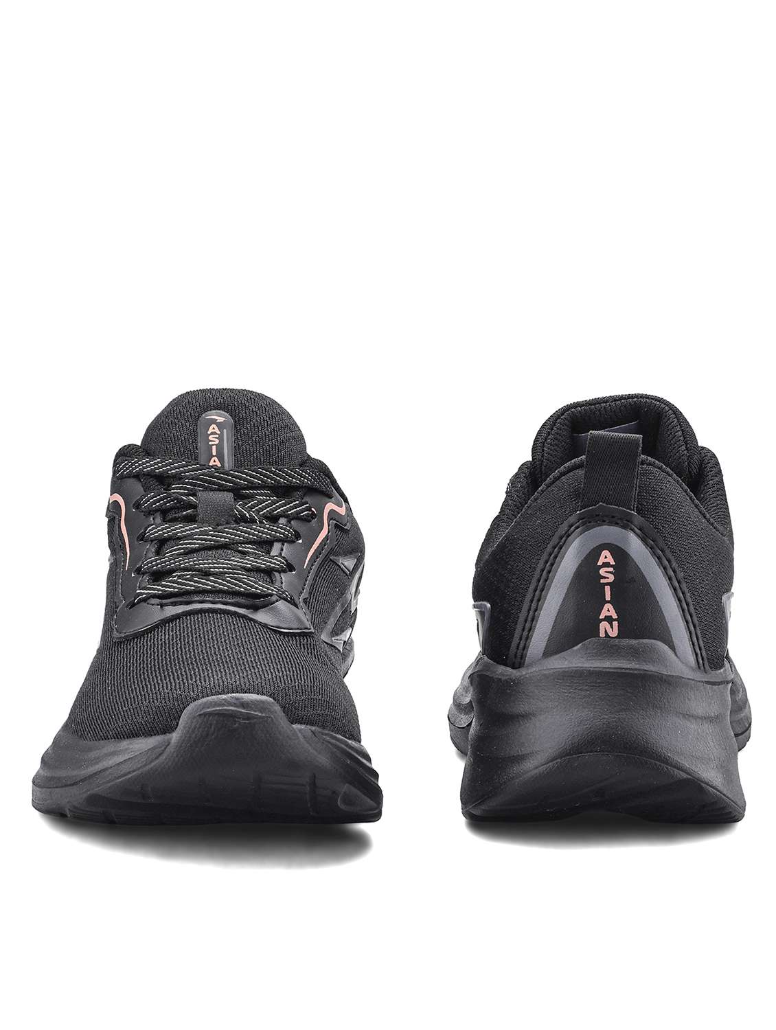 women black colored lace-up sports shoe - 22425820 -  Standard Image - 2