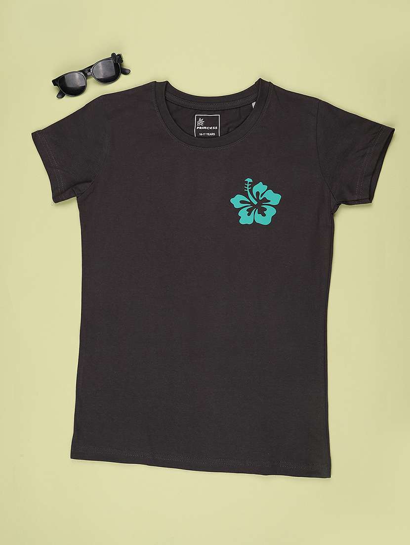 girls front and back printed round neck short sleeves tee - 22425894 -  Standard Image - 2