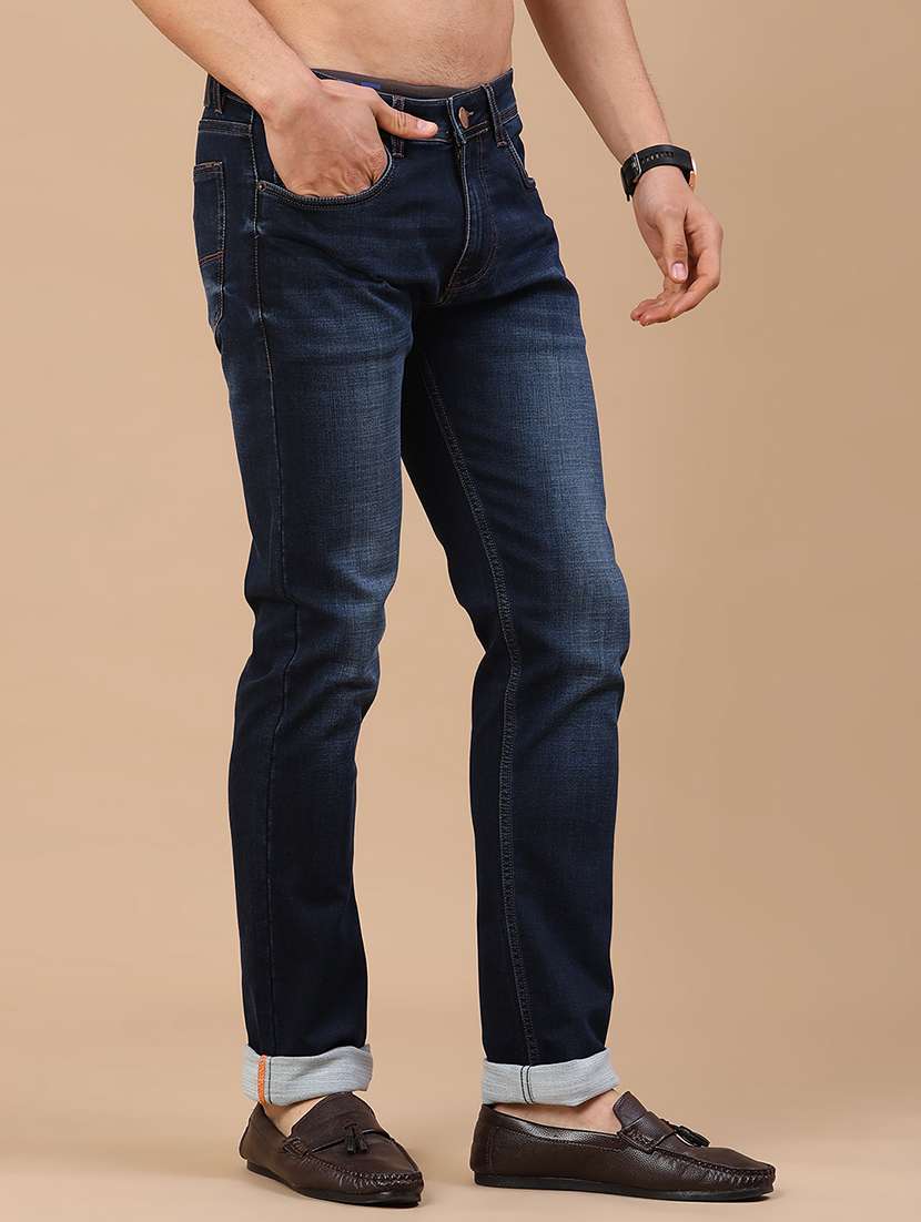 men washed mid rise full length slim fit jeans - 22426065 -  Standard Image - 2