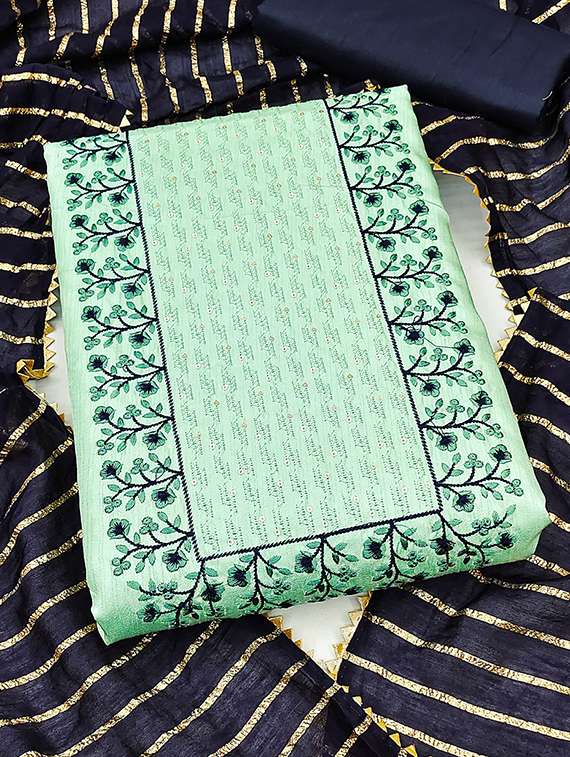 women solid with work unstitched suit set - 22429466 -  Standard Image - 2