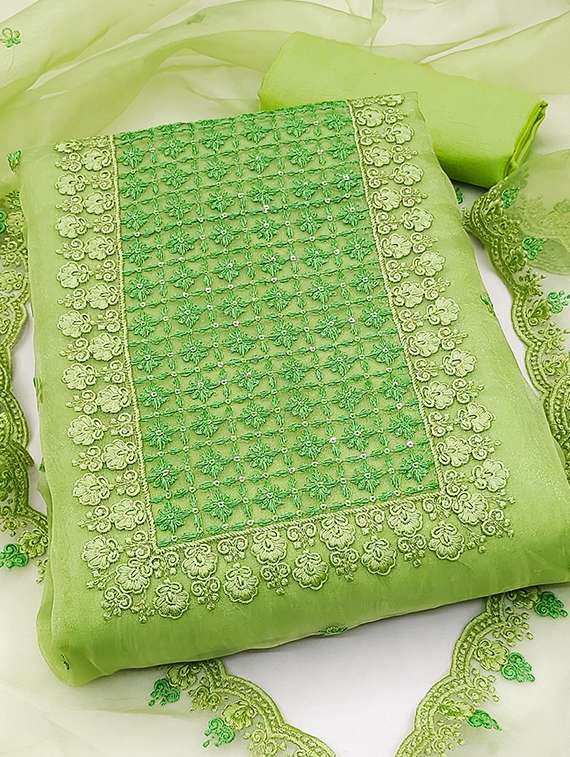 women solid with work unstitched suit set - 22429489 -  Standard Image - 2