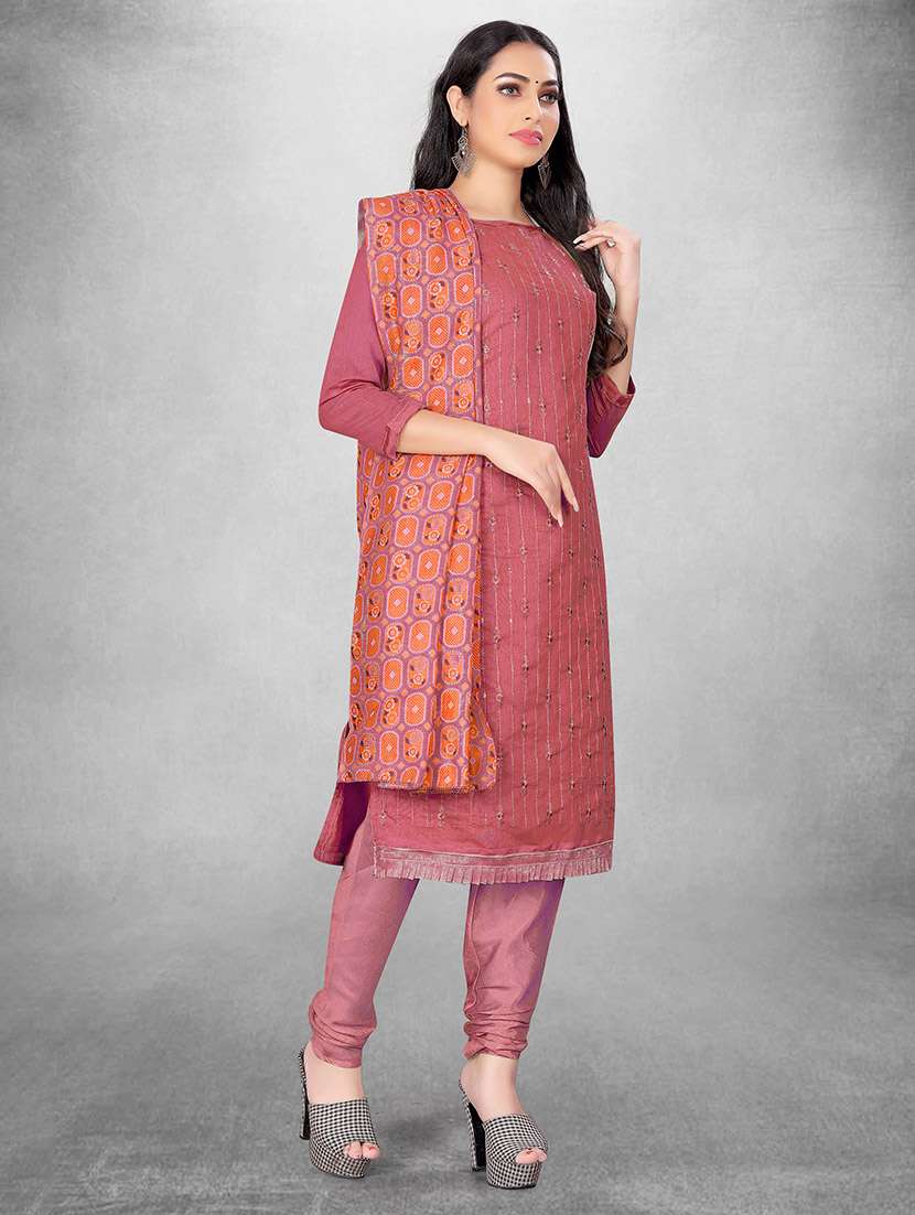 women solid with work unstitched suit set - 22429798 -  Standard Image - 2