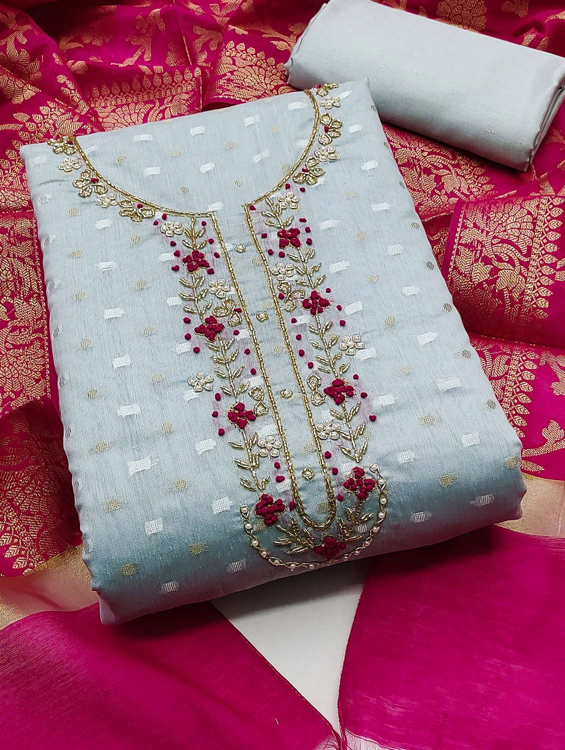 women self design unstitched suit set - 22429819 -  Standard Image - 2