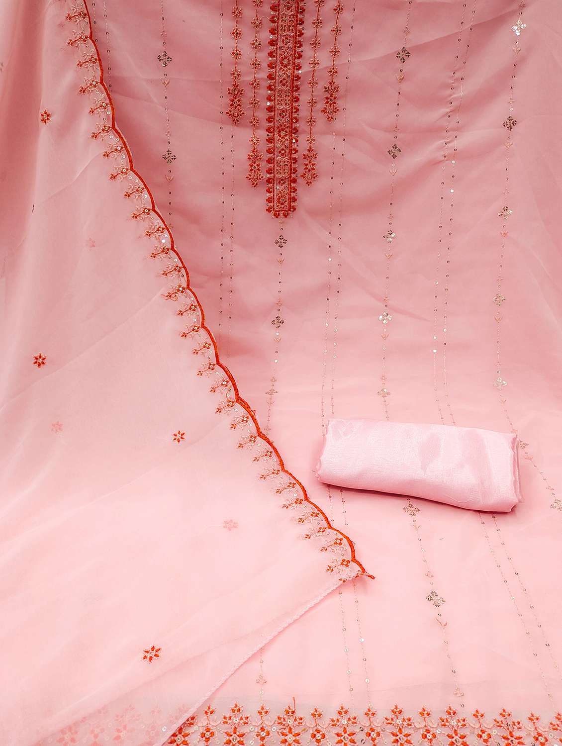 women solid with work unstitched suit set - 22429927 -  Standard Image - 2