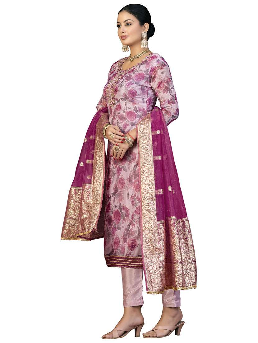 Women Floral Printed Unstitched Suit Set - 22429962 -  Standard Image - 2