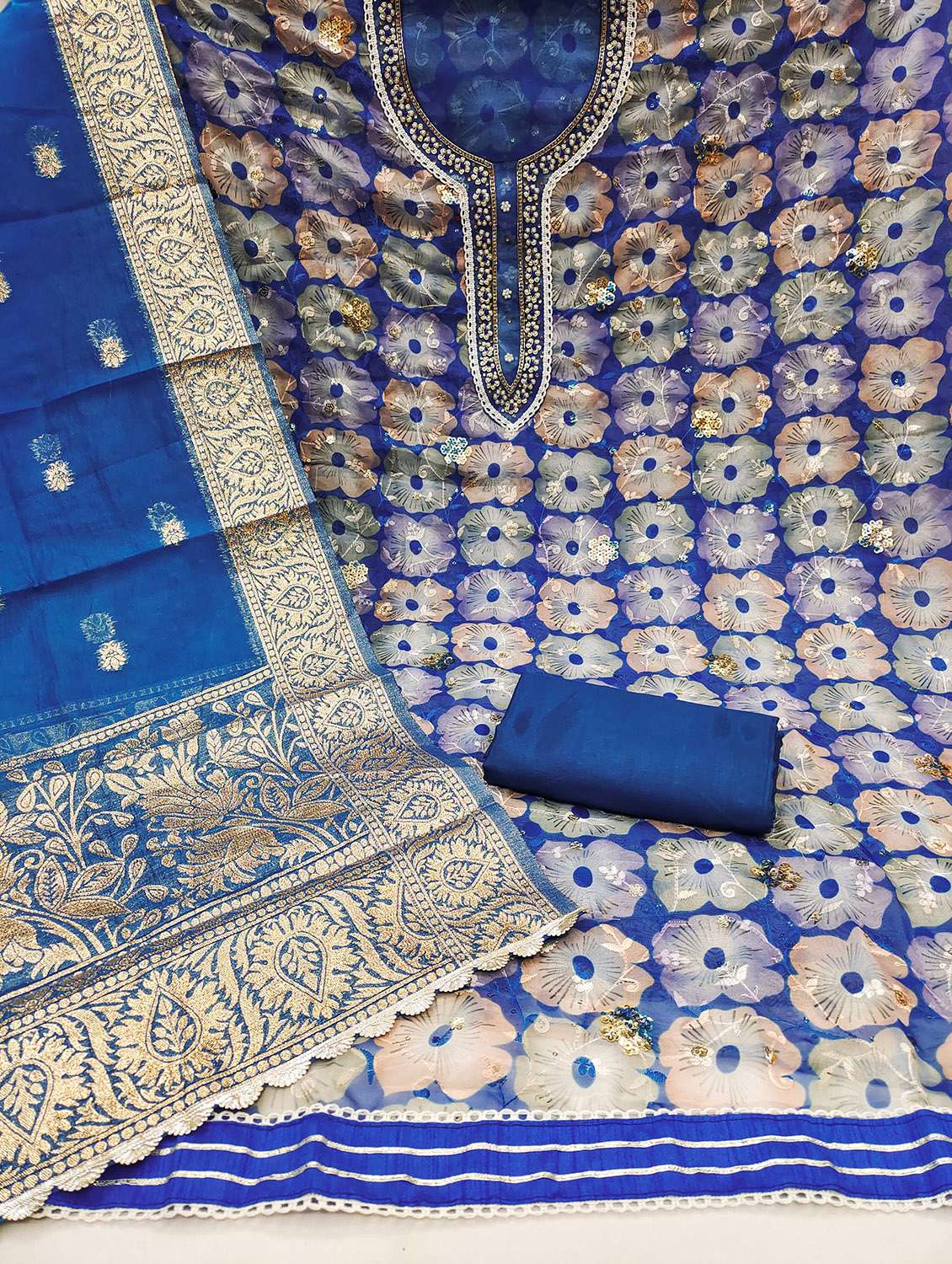 Women Floral Printed Unstitched Suit Set - 22430001 -  Standard Image - 2