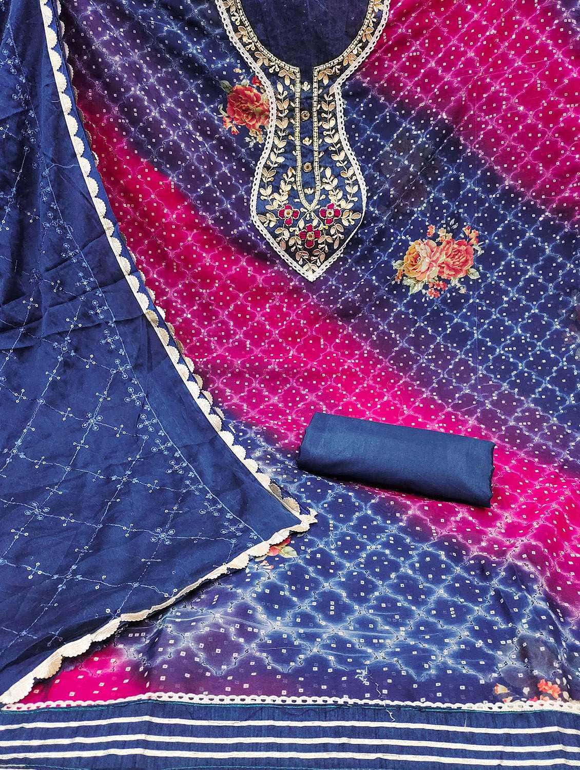 women printed unstitched suit set - 22430003 -  Standard Image - 2