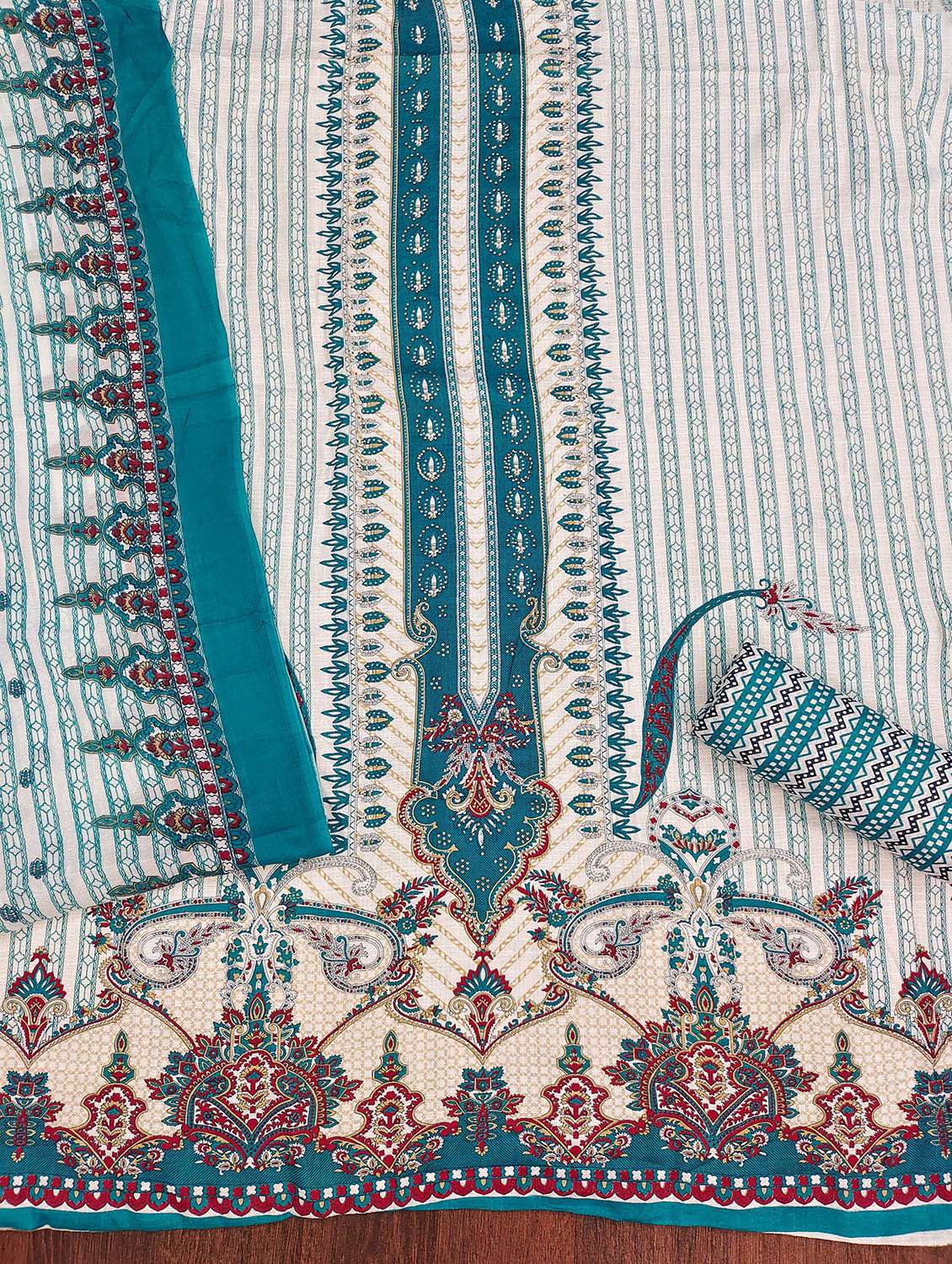 women printed unstitched suit set - 22430105 -  Standard Image - 2