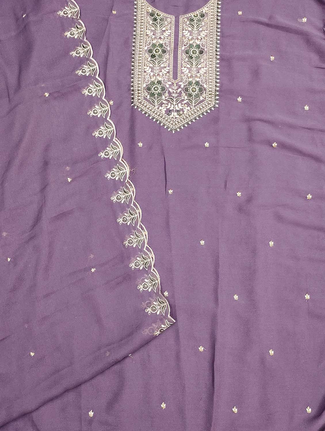 women solid with work unstitched suit set - 22430175 -  Standard Image - 2
