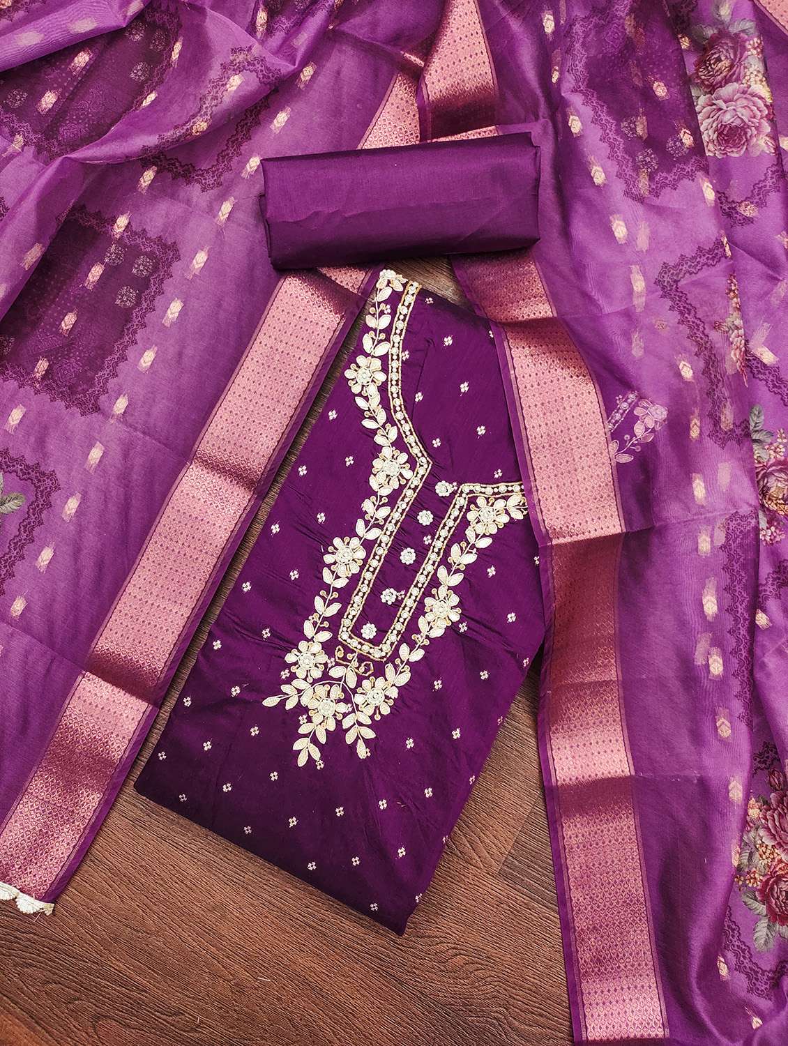 women self design unstitched suit set - 22430242 -  Standard Image - 2