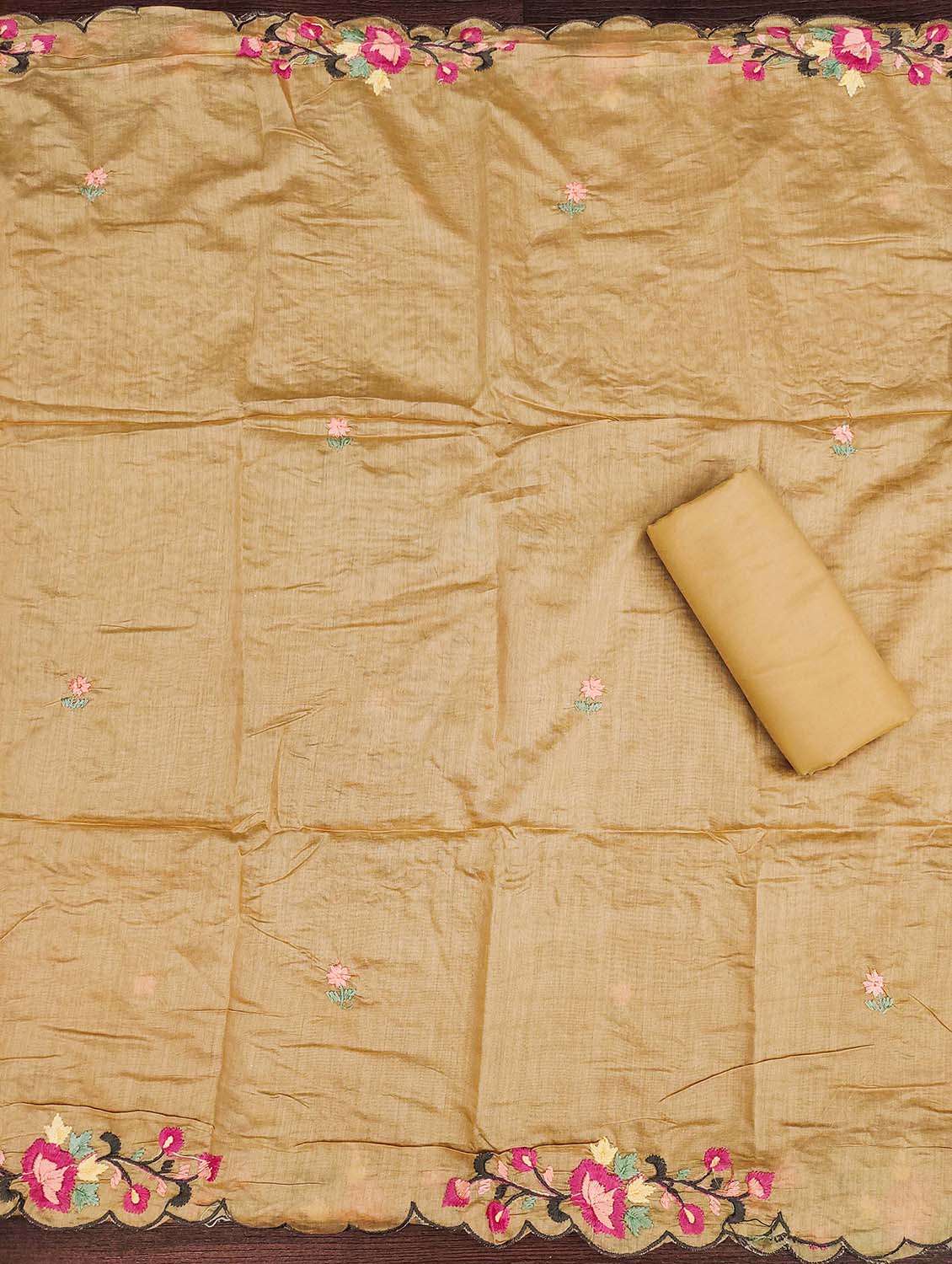 women solid with work unstitched suit set - 22430292 -  Standard Image - 2