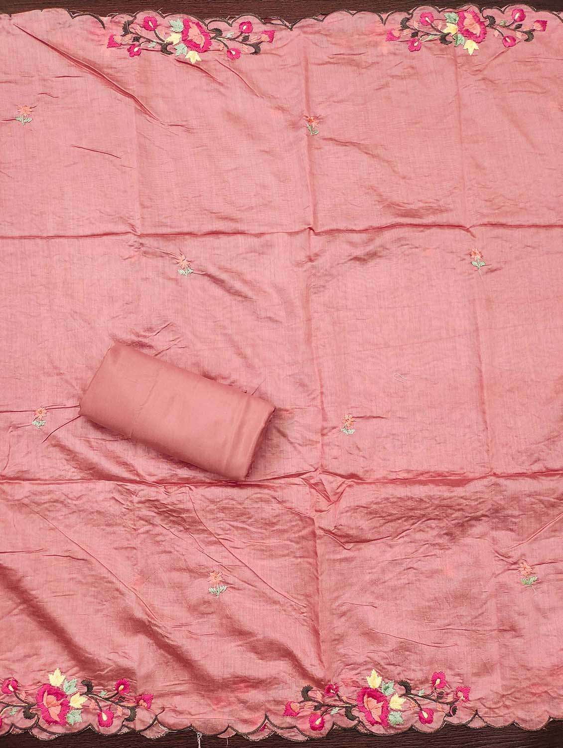 women solid with work unstitched suit set - 22430293 -  Standard Image - 2