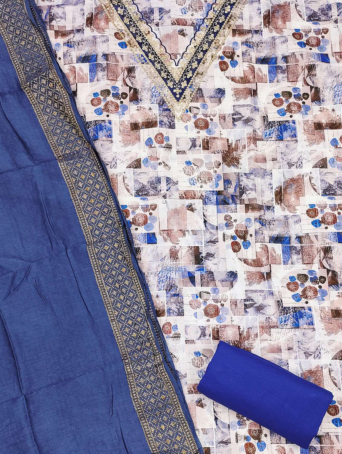 women printed unstitched suit set - 22430445 -  Standard Image - 2