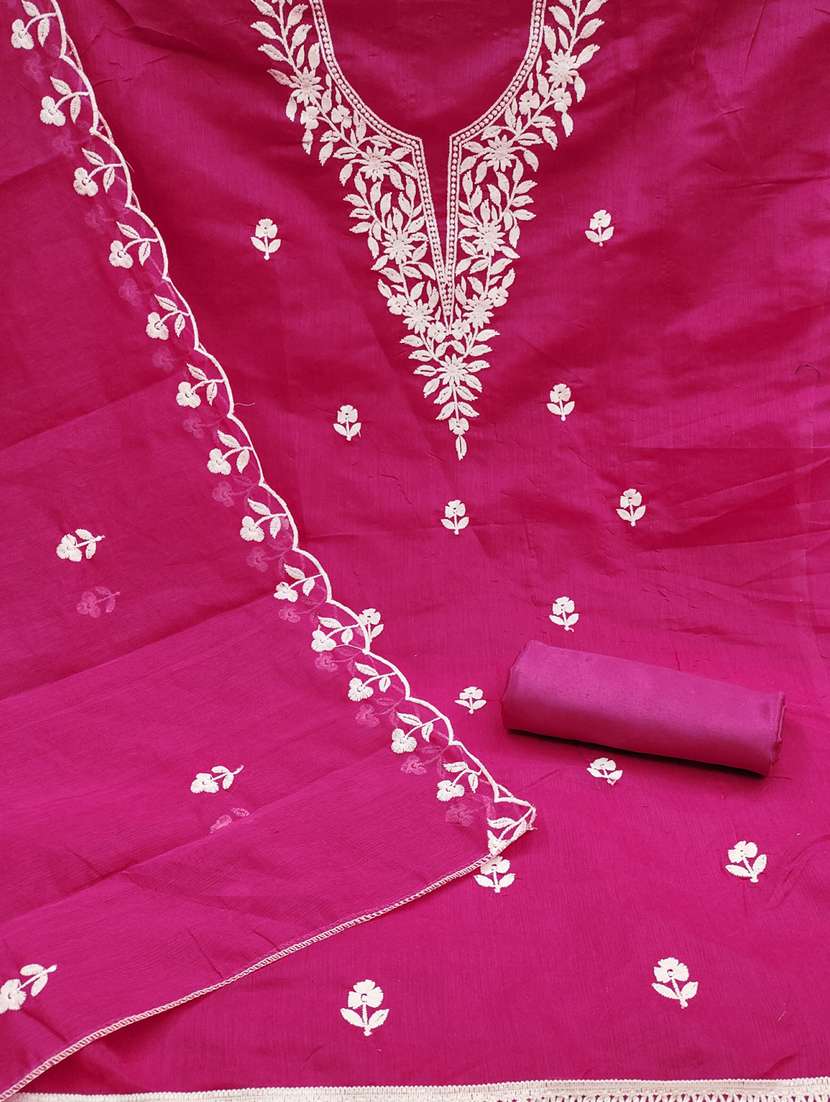 women solid with work unstitched suit set - 22430630 -  Standard Image - 2