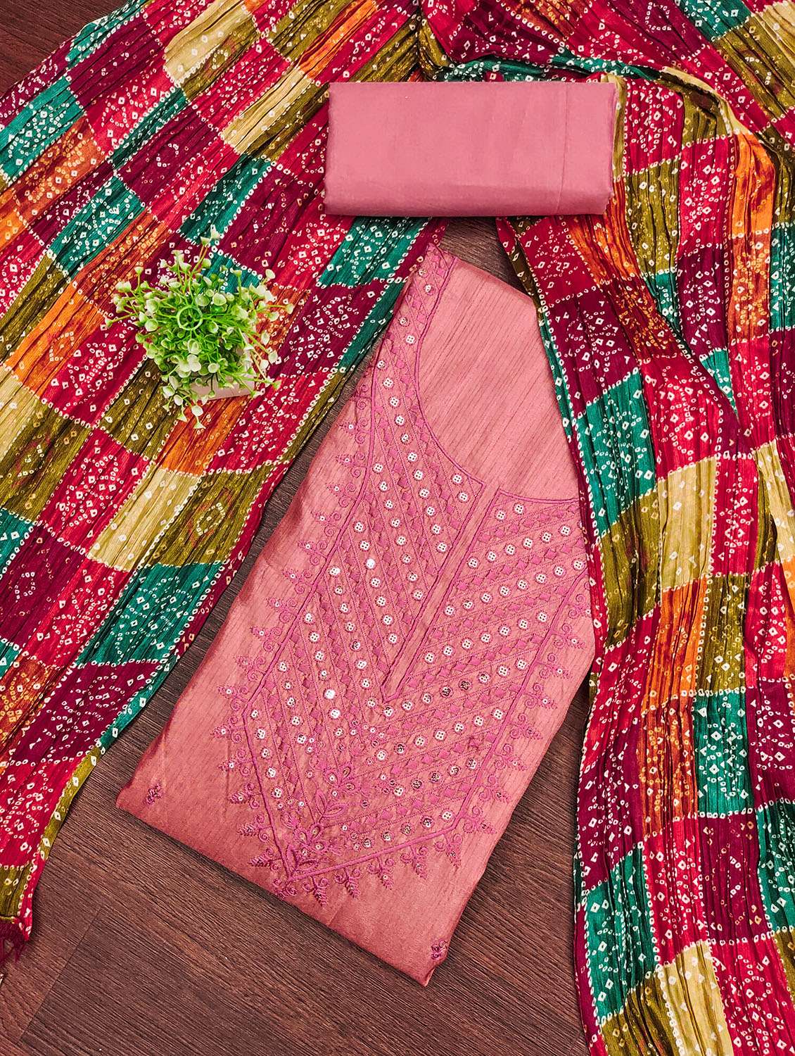 women solid with work unstitched suit set - 22430634 -  Standard Image - 2