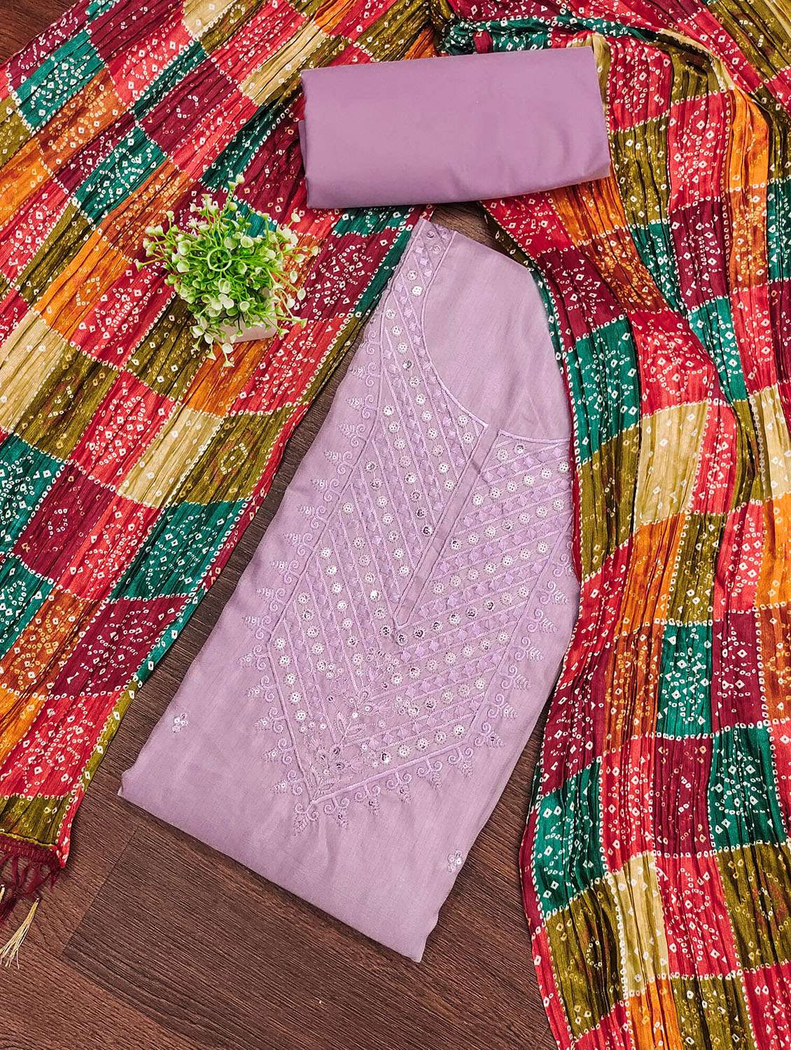 women solid with work unstitched suit set - 22430635 -  Standard Image - 2