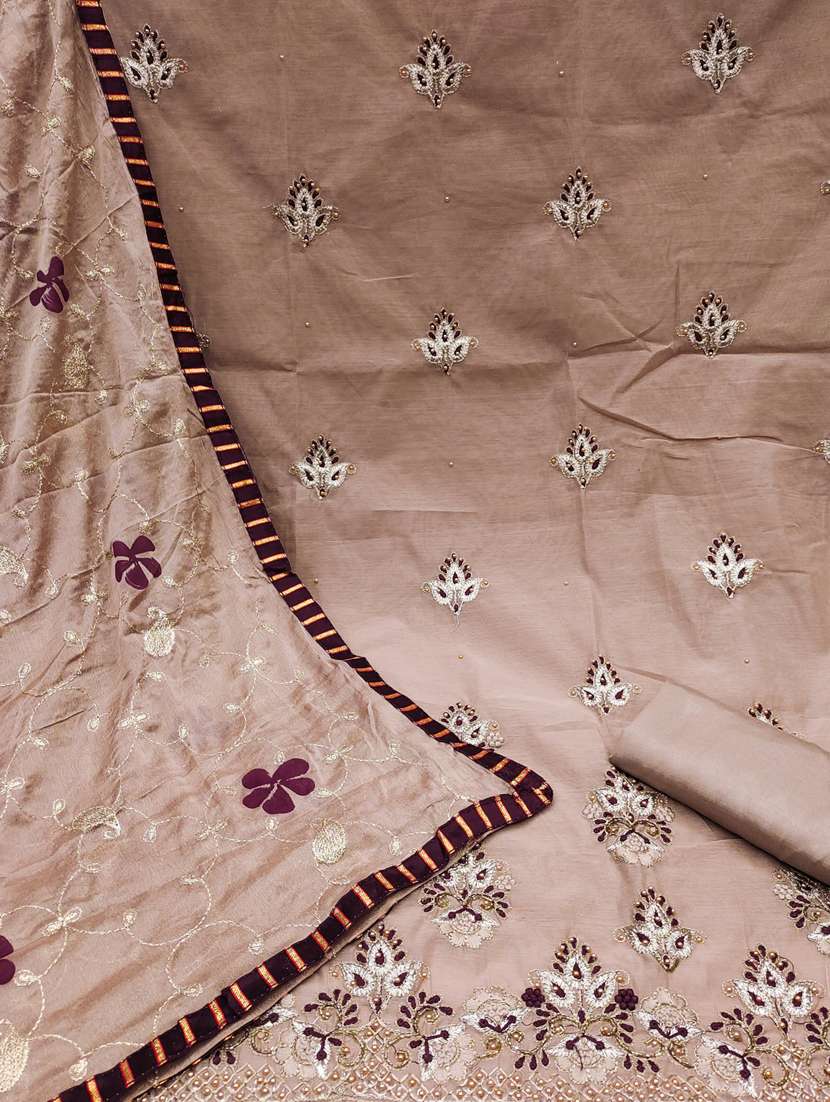women solid with work unstitched suit set - 22430662 -  Standard Image - 2