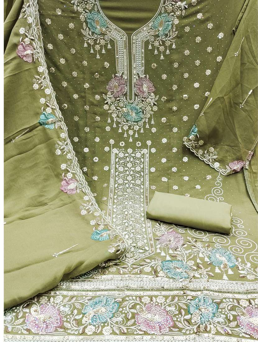 women solid with work unstitched suit set - 22430666 -  Standard Image - 2