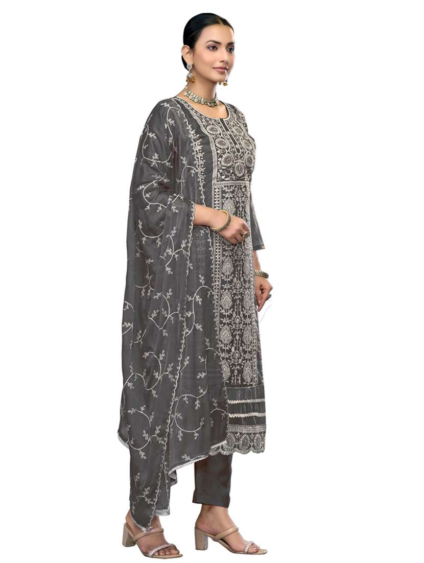 women solid with work unstitched suit set - 22430677 -  Standard Image - 2