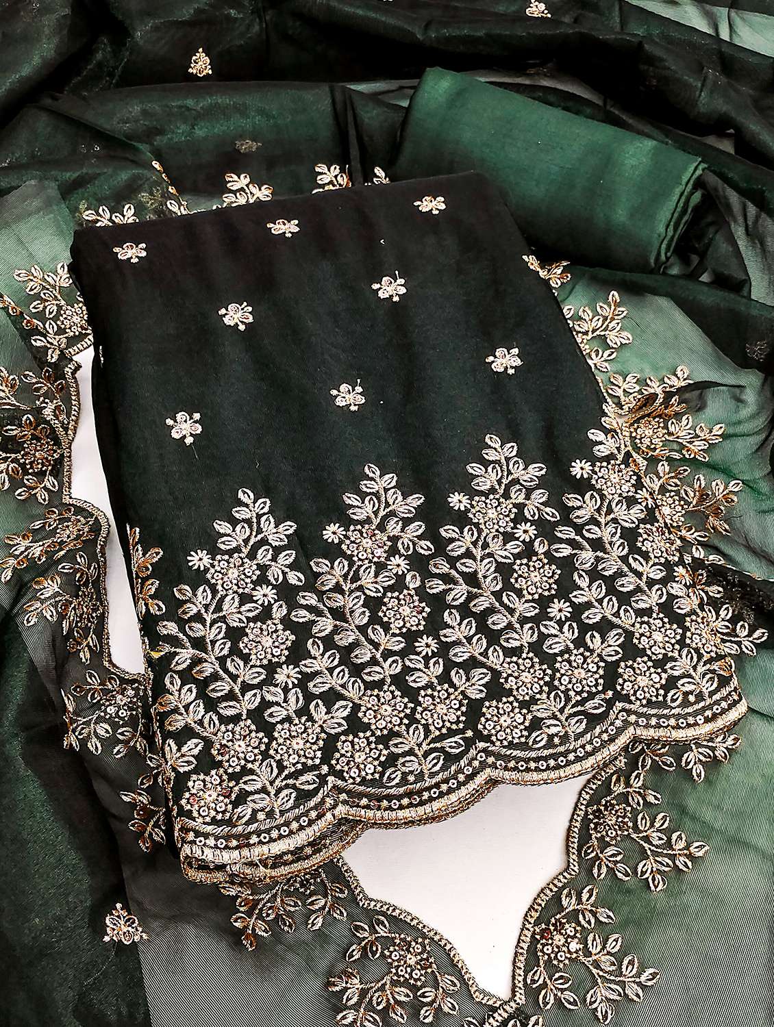 women solid with work unstitched suit set - 22430876 -  Standard Image - 2