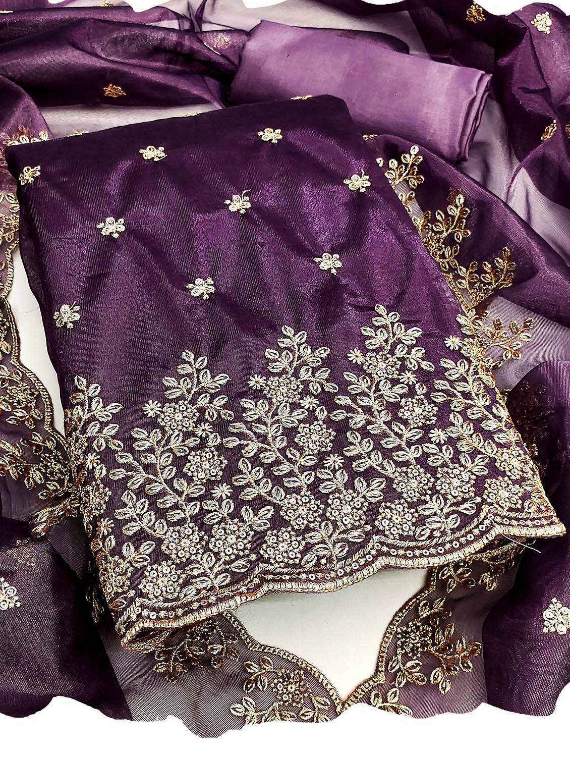 women solid with work unstitched suit set - 22430877 -  Standard Image - 2