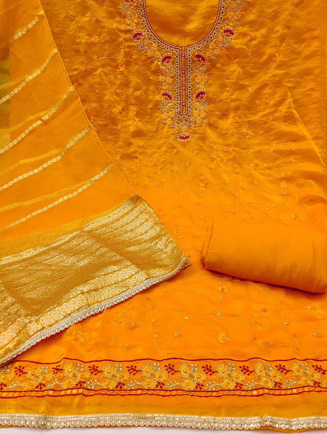 women solid with work unstitched suit set - 22431167 -  Standard Image - 2