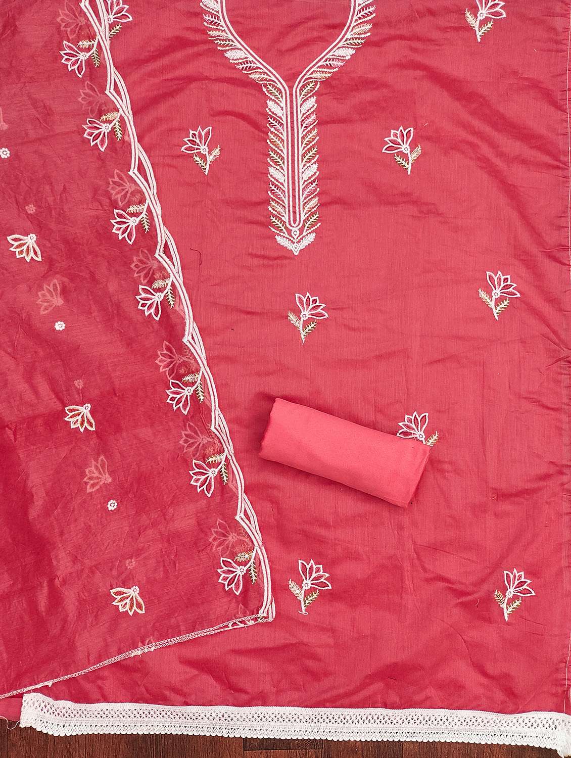 women solid with work unstitched suit set - 22431206 -  Standard Image - 2