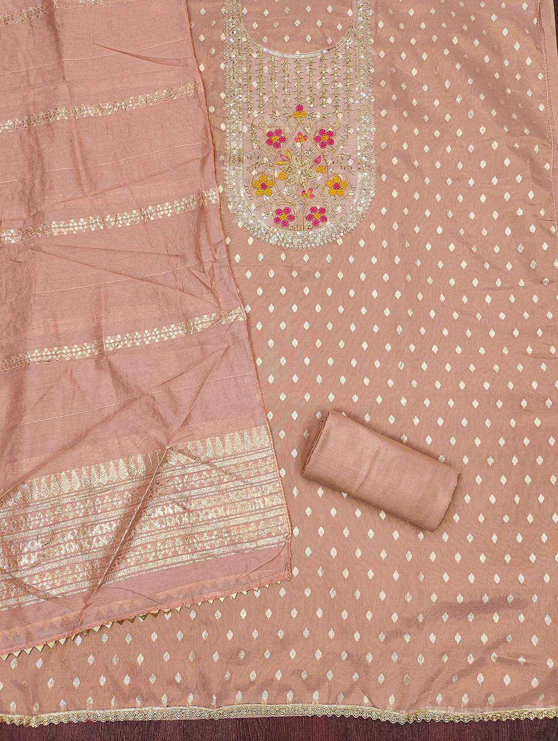 Women Self Design Unstitched Suit Set - 22431223 -  Standard Image - 2