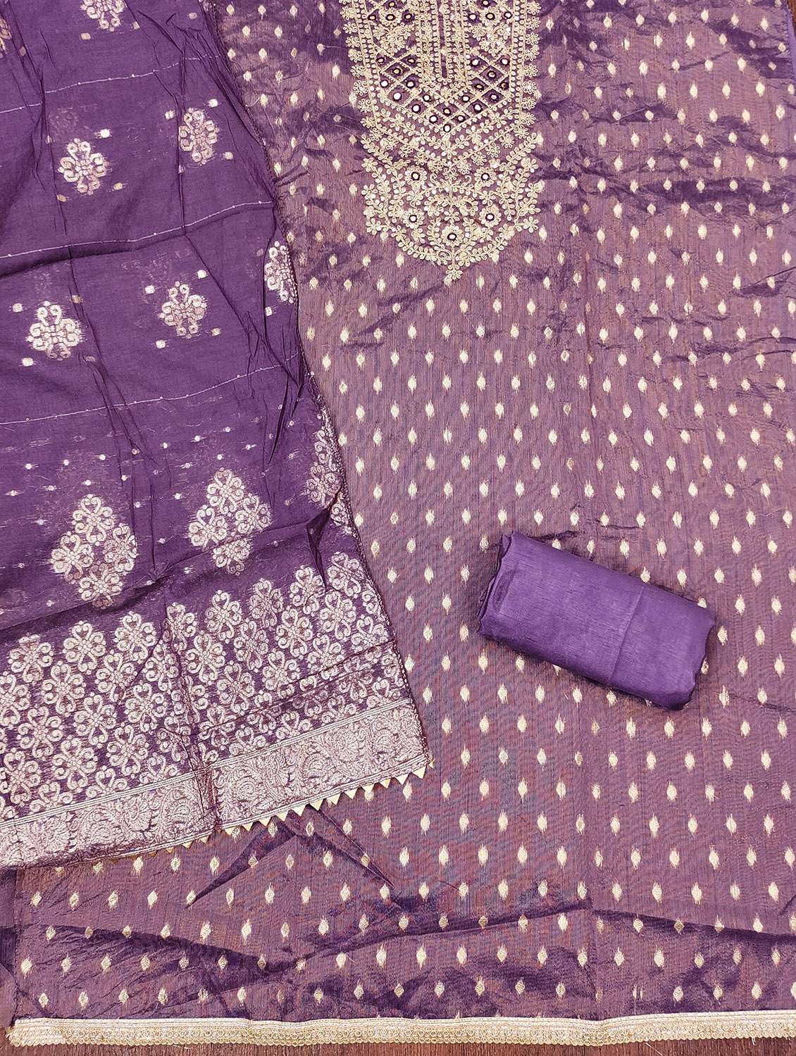 Women Self Design Unstitched Suit Set - 22431230 -  Standard Image - 2