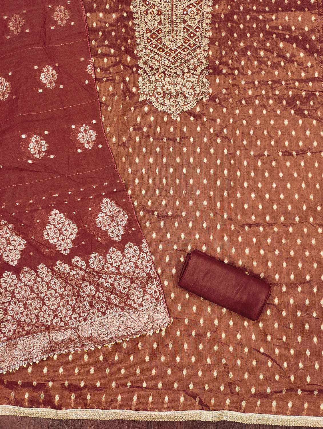 Women Self Design Unstitched Suit Set - 22431231 -  Standard Image - 2